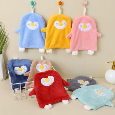 Cartoon Embroidery Strong Water-absorbing and Thickened Hanging Towel