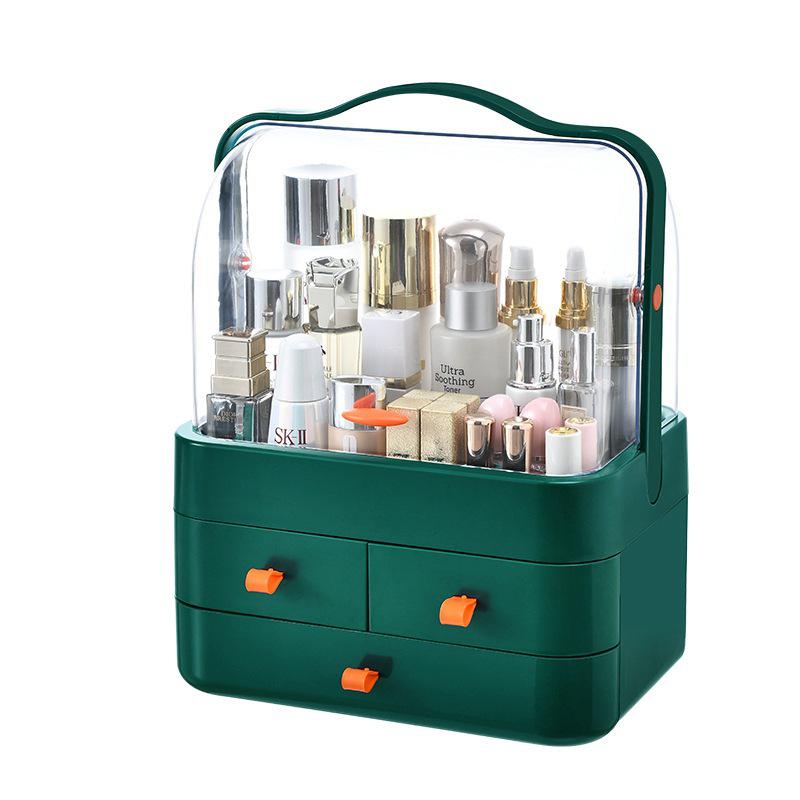 Cosmetics & Jewelry Organizer: Dustproof Storage Rack for Skincare, Lipstick & More