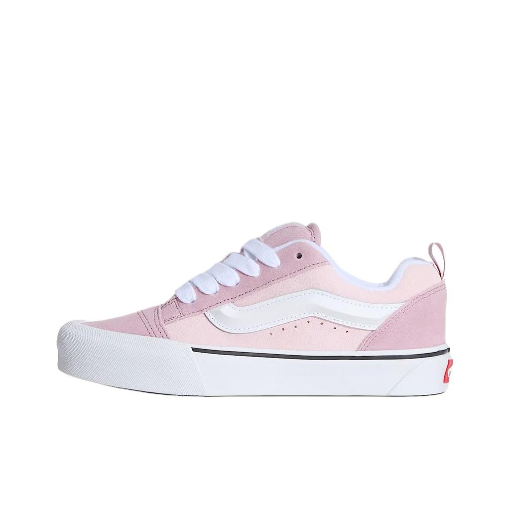 Vans Knu Skool Classic Trend Low Top Skate Shoes Unisex Sneaker Pink White VN000DAJBIY