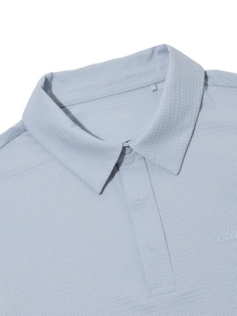 EIDER Coolution Men'S Airwave Short Sleeve Polo Shirt_Blue Gray