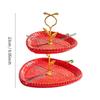 Nordic Creative Ceramic Tableware: Strawberry Design - Dinner, Soup, Steak, Dessert Plates & Two-Tier Serving Platter.
