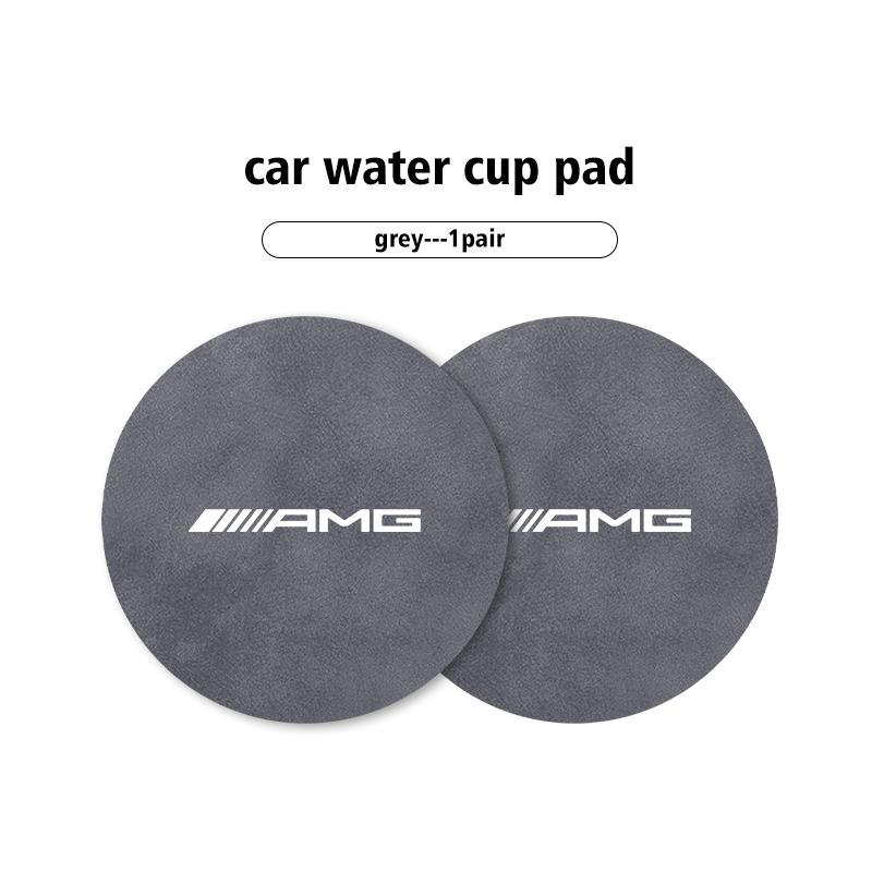 2pcs Car Coaster Water Cup Bottle Holder Mat Anti-Slip Pad For Mercedes Benz AMG C180 C300 W124 W176 W177 C200 C260 GLC CLE CLA IQ9