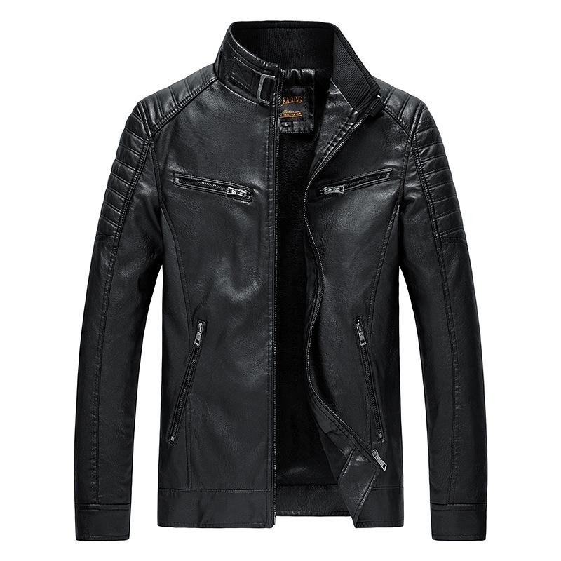 Buy Men's Leather Coat Coat Autumn Winter Motorcycle Youth Leather