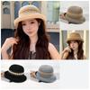 New Spring and Summer Knitted Rolled-Brimmed Small Bucket Hat for Women Outdoor Travel Fashion Ethnic Style, Elegant Hat