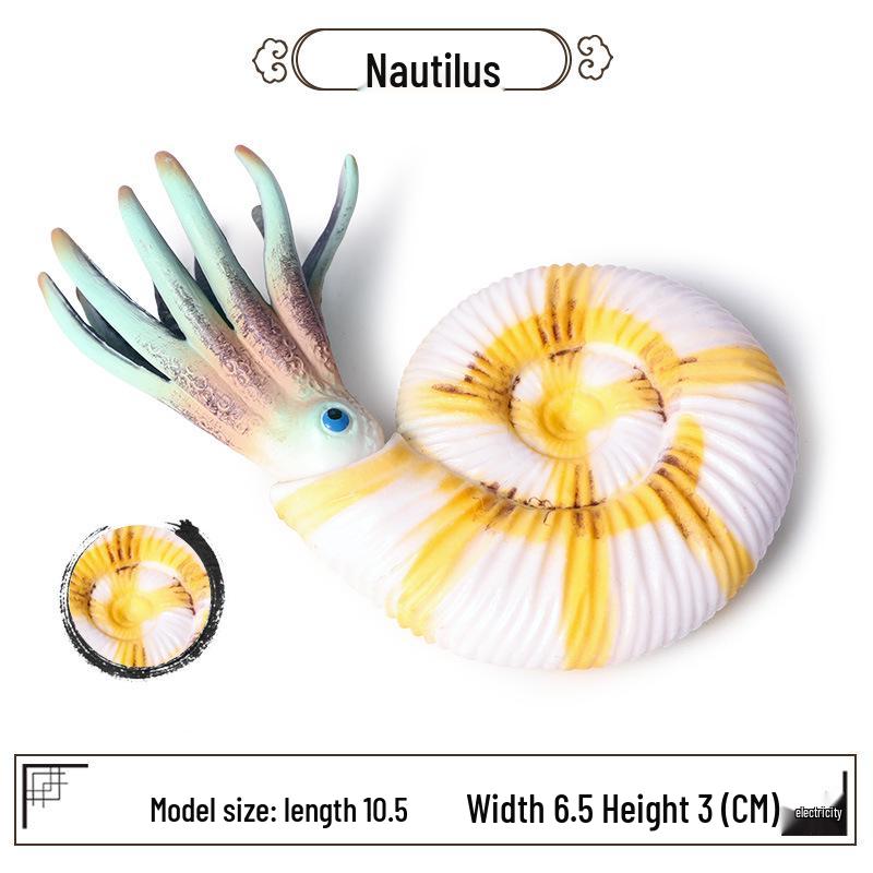 Marine Life Animal Simulation Toy Set: Squid, Crab, Starfish, Tuna
