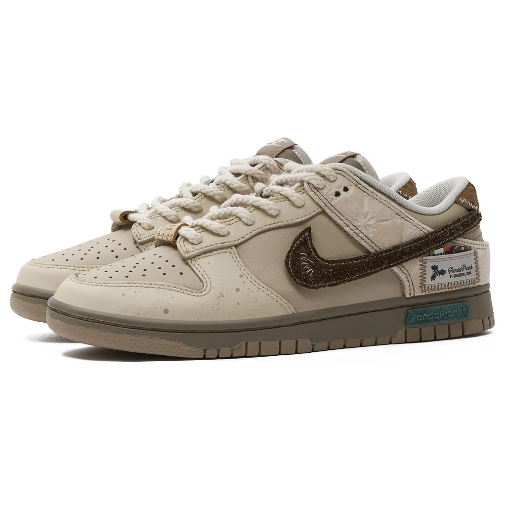Nike Dunk Slip Resistant Abrasion Resistant Low Top Skateboard Shoes Unisex Beige Umber HQ1175-240(TeamH-S-BOX)