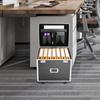 Portable Locking File Storage Box, Aluminum Alloy File Lock Box with Telescopic Handle, Mobile Busniness Case, File Cabinet