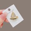 Diamond-Encrusted  Accessories For High-End Women'S Delicate Sailing Corsage Pins