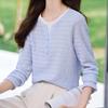 Navava Women Casual Two In One Round Neck Long Sleeve T shirT nT2920