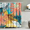 Bright Bathroom Decor Shower Curtain With Tropics Leaves Modern Waterproof Fabric For Bathrooms In Multi Colors Red Yellow Blue