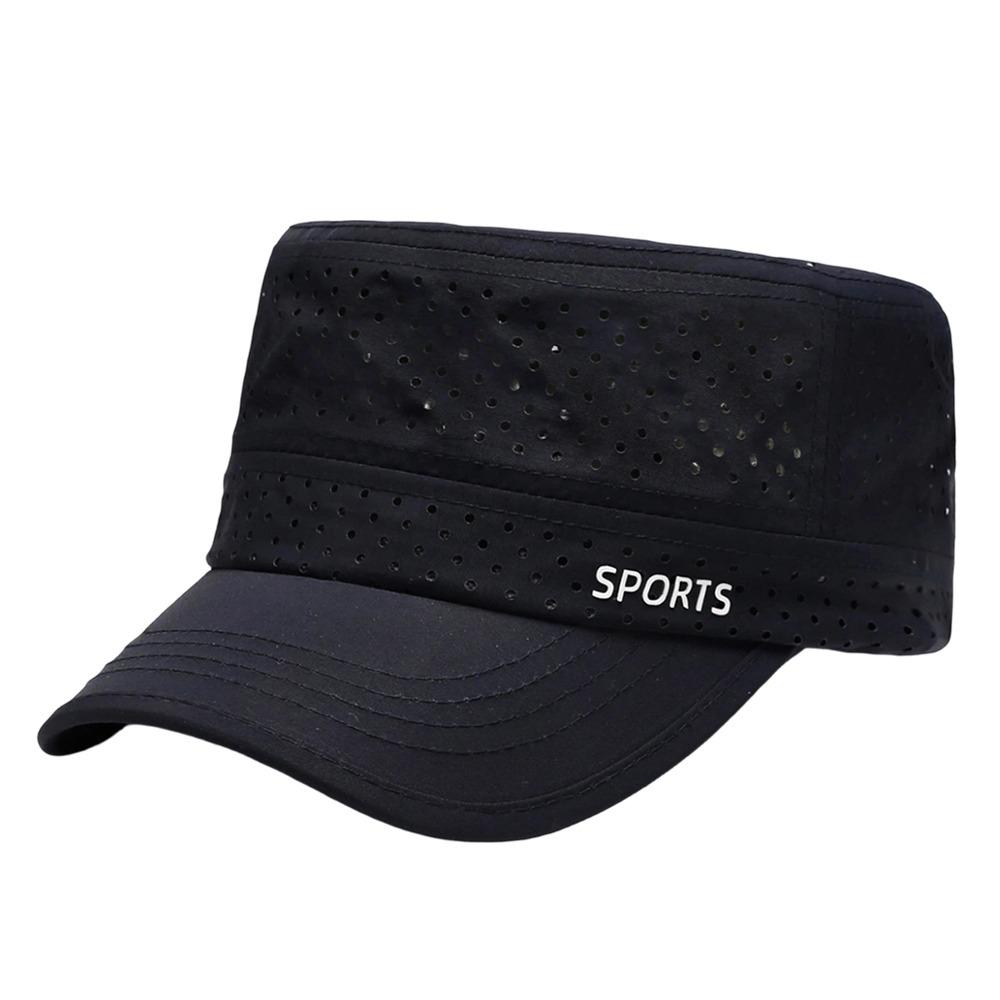 Summer Fishing Hat Quick-drying Peaked cap Fashion Flat Top Hat  Men Women темно-синий