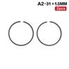 2Pcs Durable Carbon Steel Piston Rings High Wear Resistance For Chainsaws Trimmers Pruning Machines Repair Garden Tools