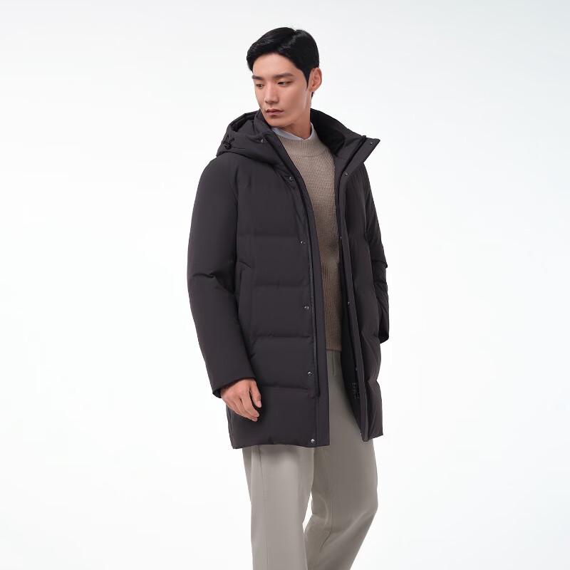 Tanboer Men's Mid-Length Hooded Down Jacket TA231567