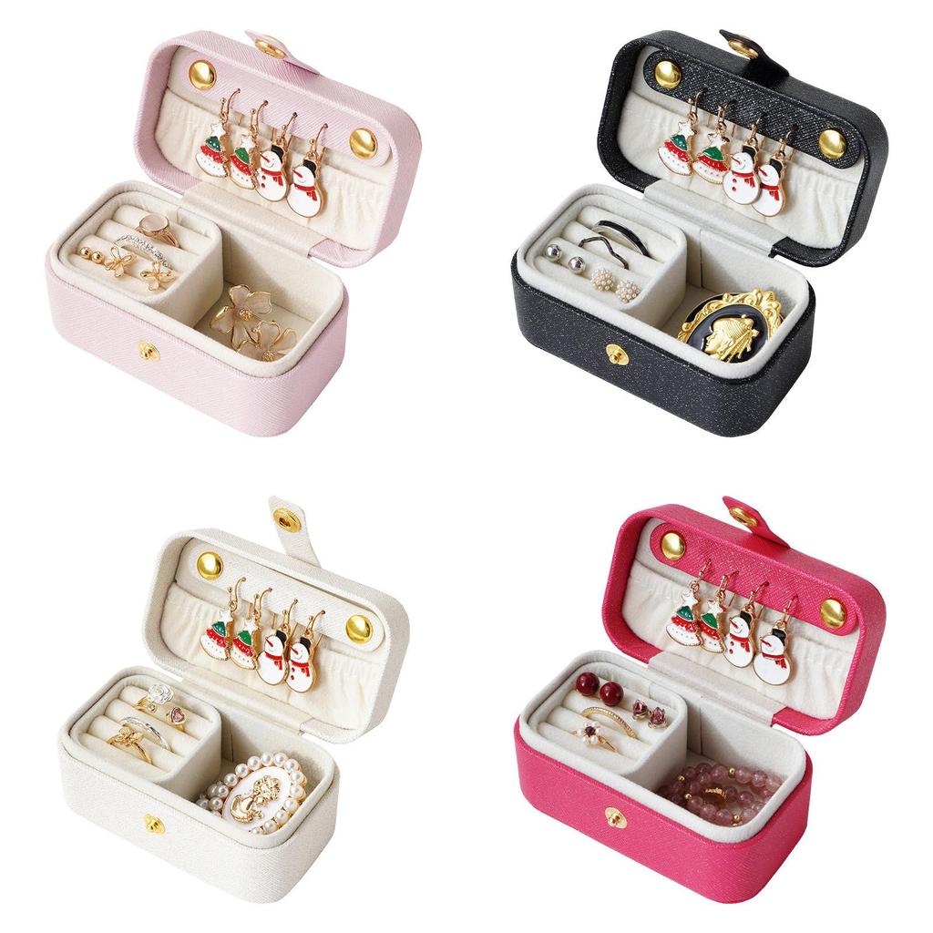 Jewelry Organizer Storage Case With Leather Material For Travel And Gift Use