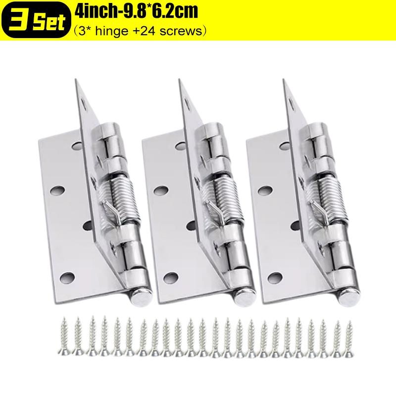 2/3/4 Inch Zelfsluitende Veer Scharnier met Schroeven Roestvrij Staal Sluitende Deur Scharnieren Dozen Kast Meubelbeslag Hardware