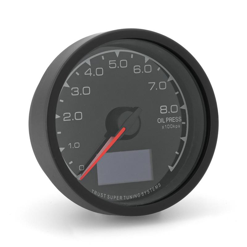 12V Automotive Oil Pressure Gauge + Oil Pressure Sensor 1/8 NPT 62mm Car Meter Digital Fuel Press Oil Manometer Diagnostic Tool