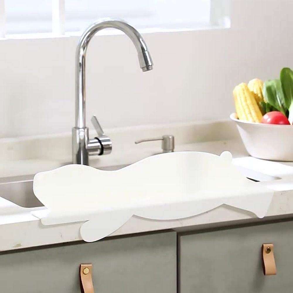 Silicone Sink Splash Guard With Suction Cup Countertop Heighten Baffle Restaurant