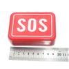 Small Rectangular Empty Box SOS Pattern Outdoor Tools Equipment Iron Storage Box for Camping