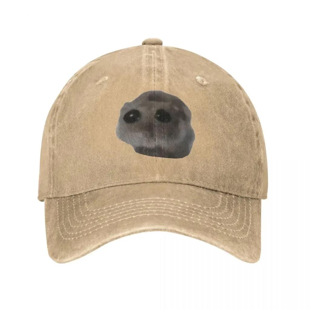 This Is Me If You Even Care Sad Hamster Meme Baseball Cap Vintage Distressed Denim Headwear Unisex Women Outdoor Activities Hat Cap