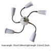 E27 Light Holder Splitter Adapter Degree Rotatable Replacement Portable for Exhibitions Bulb Lamp