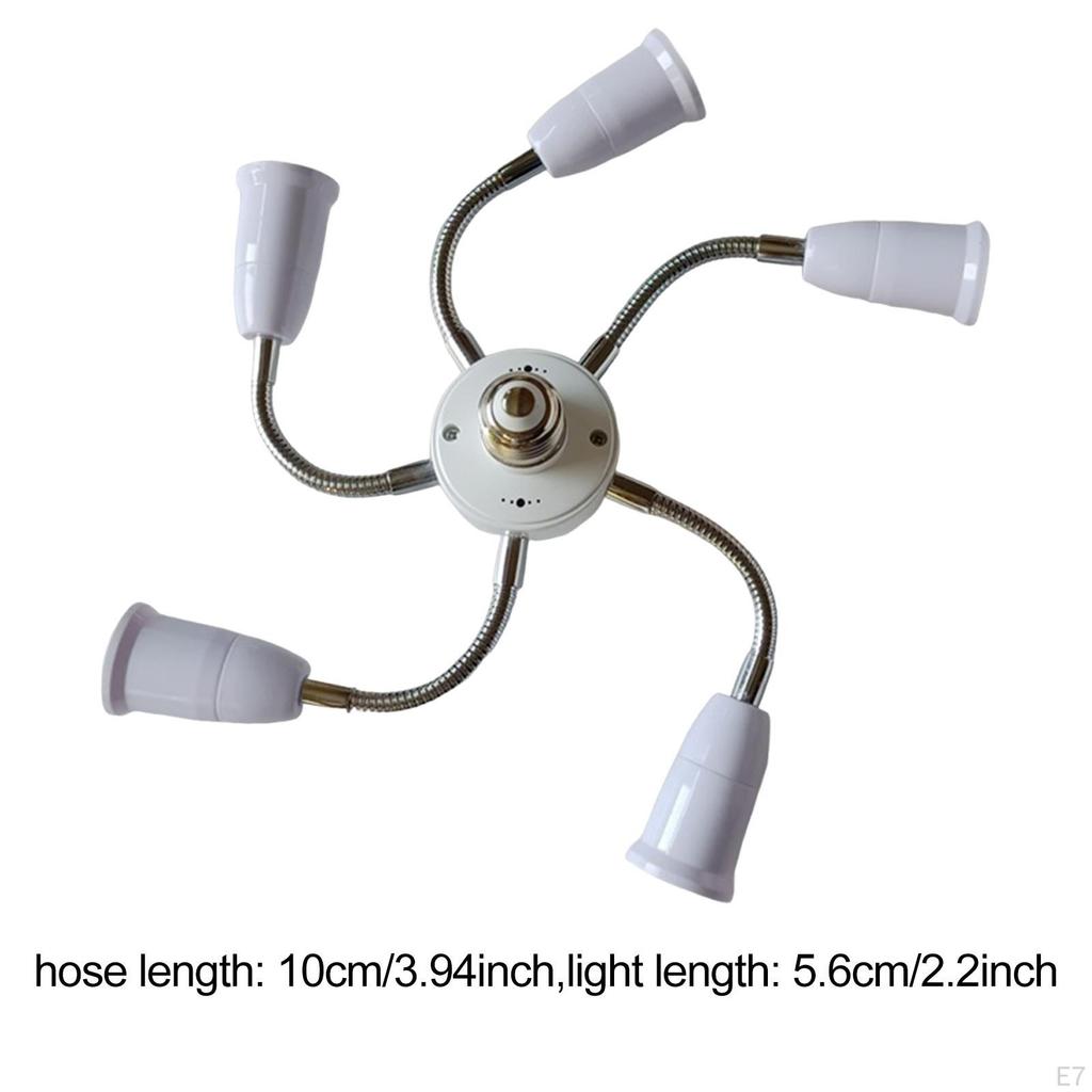 E27 Light Holder Splitter Adapter Degree Rotatable Replacement Portable for Exhibitions Bulb Lamp