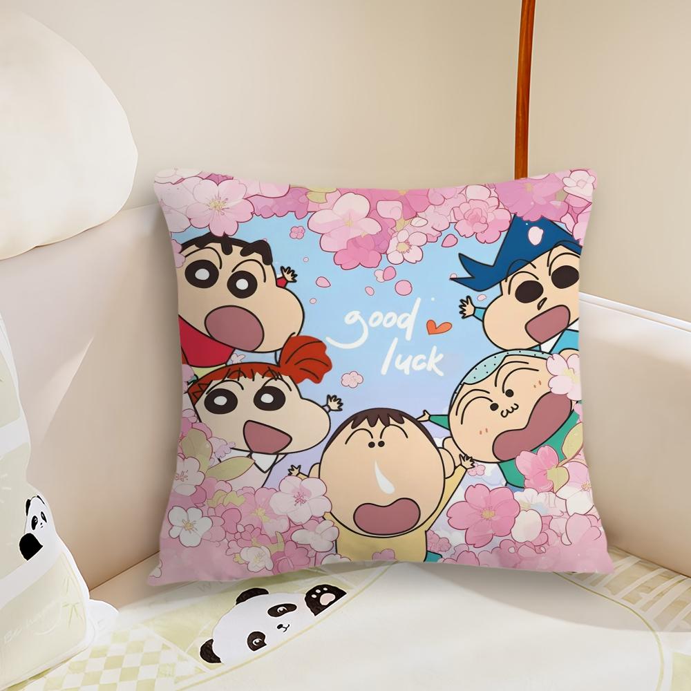 Anime C-Crayon-Shin-chan Cute cushion cover Living Room Headboard Bedroom Office Cushion Cushion Sofa Nap Time Pillow Case