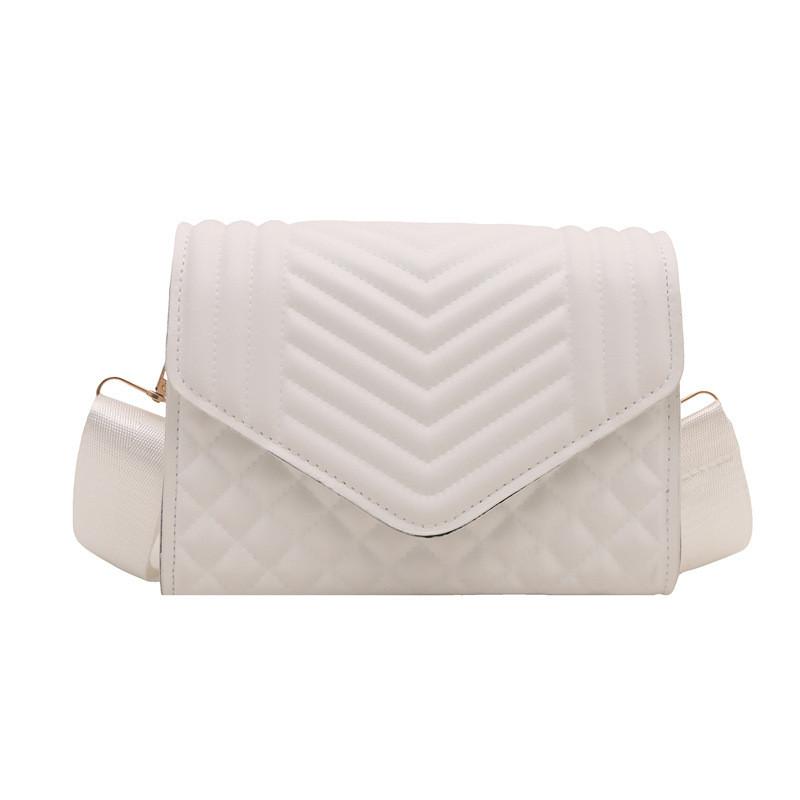 Fashionable Solid Color Plaid Small Square Bag For Women Elegant Chic Design