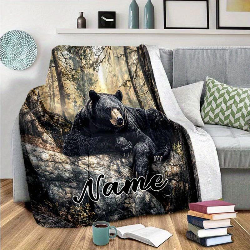 Fierce Bear Customize Your Name Blanket Warm Comfortable And Soft Blankets Are Suitable For Home Lunch Break Blanket Office Sofa Sofa Gift To