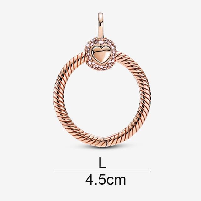 S925 Sterling Silver Color Necklace Collocation Pendant Moments Charms Bead For Women Fit Bracelet
