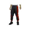 Jordan Pánské volné pletené joggery s barevným blokováním, potiskem loga, středním pasem a stahovací šňůrkou, černé DX9374-013