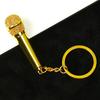 Keychain Pendant Mini Simulation Microphone Pendant Metal Key Holder Car Key Accessories Music Lover Gift