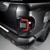 For Kia TASMAN 2025 2026 2PCS Black Carbon Fiber ABS Car Taillight Cover Trim Car Decorative Strips Accessories