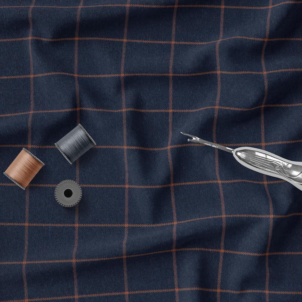 Navy Blue Party Wear Coat Fabric - Premium Blend of 70% Viscose & 30% Polyester