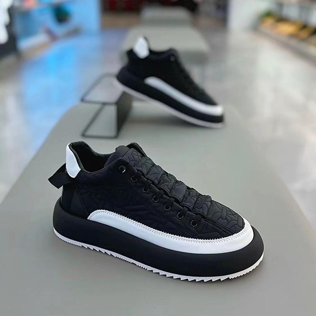 Men Chunky Sneakers Shoes Tennis Sports Slip-On Color Block Height Increased Skateboarding Walking Shoes Casual Shoes for Male