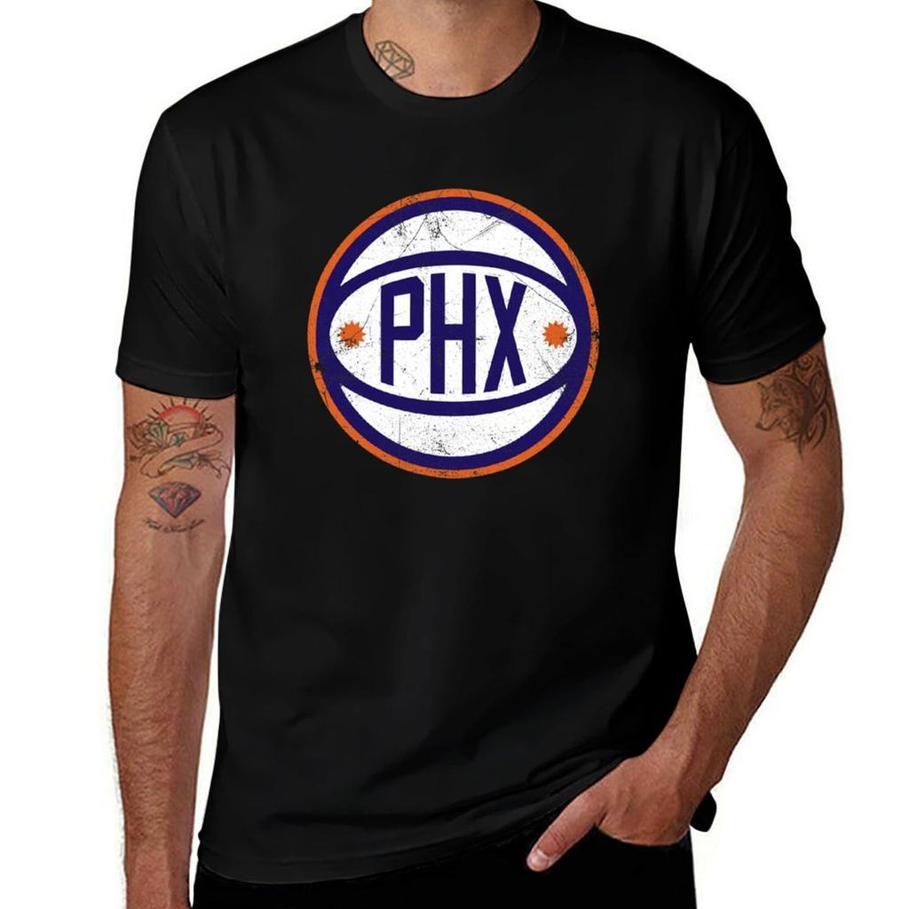 Phoenix Retro Ball White TShirt Casual Fashion Short Sleeve Cotton TShirt
