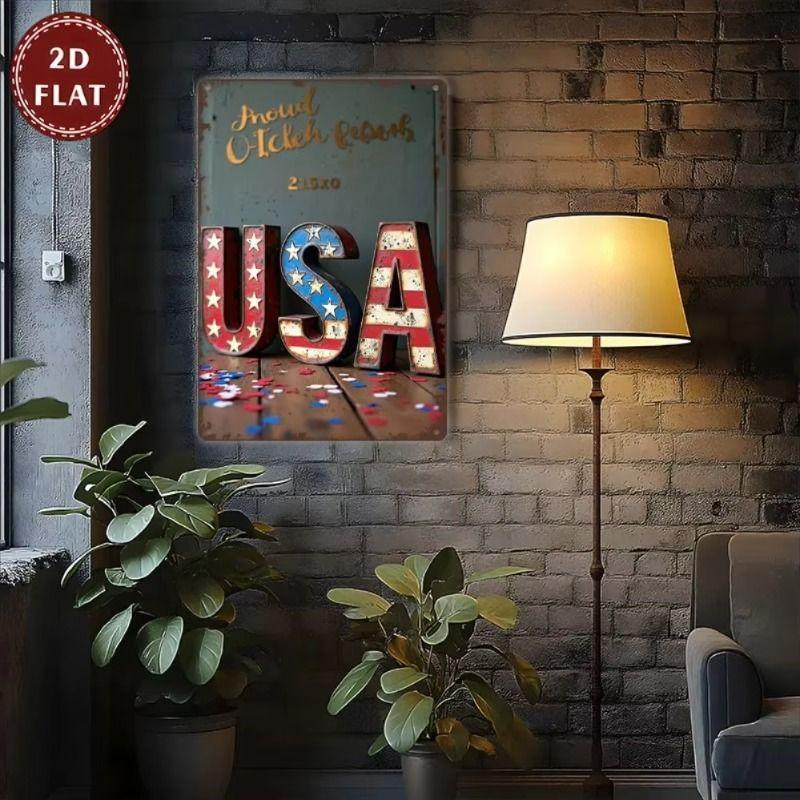 Metal Wall Decorative Paintings for Kitchen Farm Cafe Bar Interior
