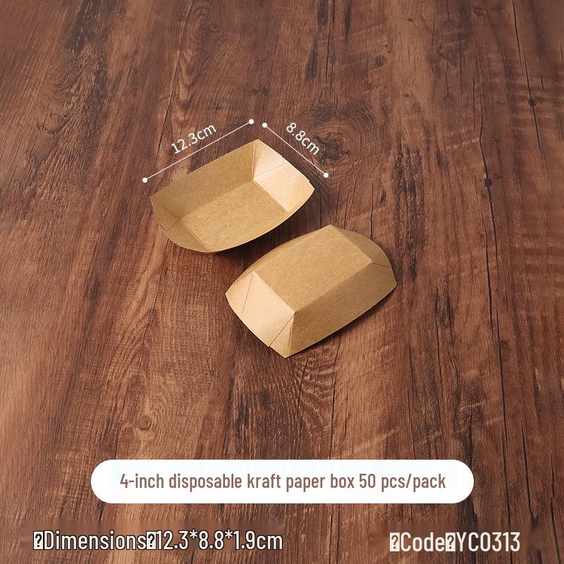 Disposable Wood Veneer Sushi Boat - Snack Plate & Dessert Dish Tableware