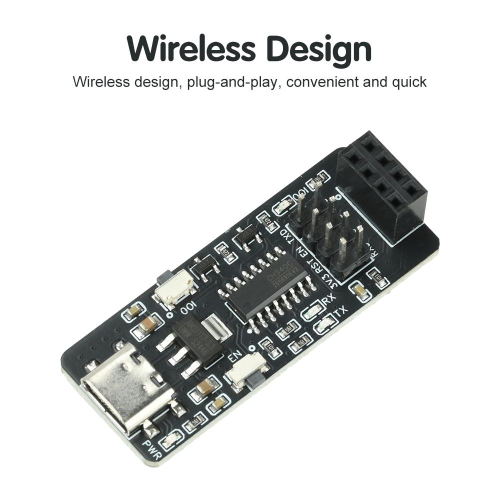ESP-01/01S Wireless Transparent Transmission Module ESP8266 Serial To WiFi Module Adapter CH340 Type-C ESP-01/01S Adapter Board