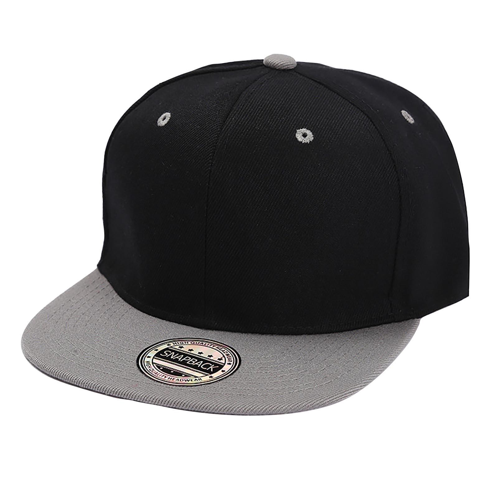 Snapback Flat Brim Baseball Cap Adjustable Mesh Breathable Flat Bill Hat for Casual Outdoor Sports and Daily Wear One Size