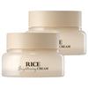 Rice Daily Brightening Cream 60ml X 2-Pack - Illuminating & Smoothing Facial Moisturizer - Radiant Korean Skincare Bundle