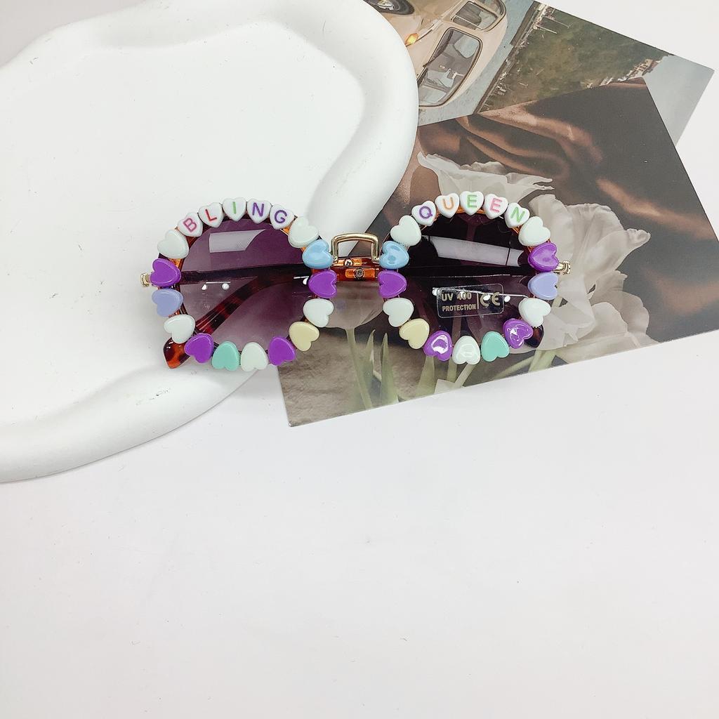Personalized Fashion Street Photography Children'S Sunglasses, Boys And Girls Uv-Proof Sunglasses, Pearl Cool Glasses