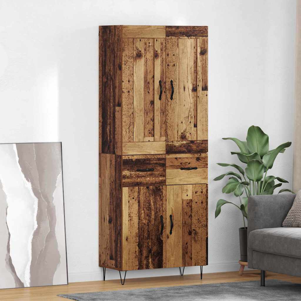 Highboard Reclaimed Wood Look 27.8 x 13.4 x 70.9 in (L x W x H) Particleboard