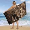 Brülle deinen Stil mit unserem majestätischen Strandtuch mit Löwendruck! Geeignet für Handtücher, Badetücher, Strandtücher