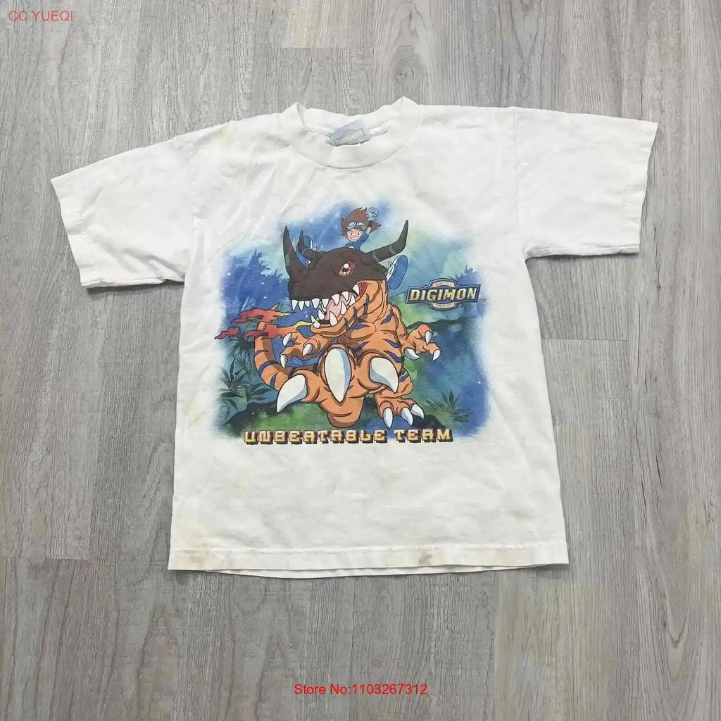 Vintage 90s Digimon Digital Monsters Anime Cartoon T Shirt Youth Large L 1990s Vintage Comfortable Streetwear