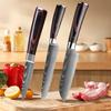 Sharp Stainless Steel Damascus Professional Chef Knife Fruit Knife Color Wood Handle Cutting Knife Meat Knife Combination