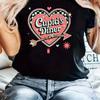 Women's Casual Crew Neck T-Shirt with Cupid's Diner Graphic Prin, Short Sleeve, Regular Fit, All Seasons Summer Spring, Clothing