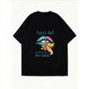 White T Shirt With Pisces Girl Rainbow Lips And Text Design For Casual Wear