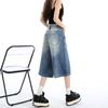 Trendy Summer Loose Fit Denim Cropped Capri Pants For Petite Ladies High Street Wide Leg Versatile Slimming FigureFlattering Casual Trousers