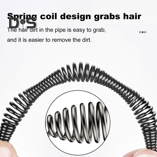 Deblocator de canalizare Bucătărie Cada de baie Funcționare ușoară Instrument flexibil pentru țevi de scurgere din sârmă de oțel Dispozitiv de curățare de scurgere din sârmă de oțel de rezistență