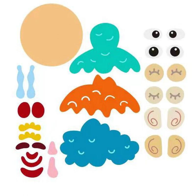 DIY Felt Emoji Stickers for Kids – Cute Non-woven Face Puzzle with Changeable Expressions